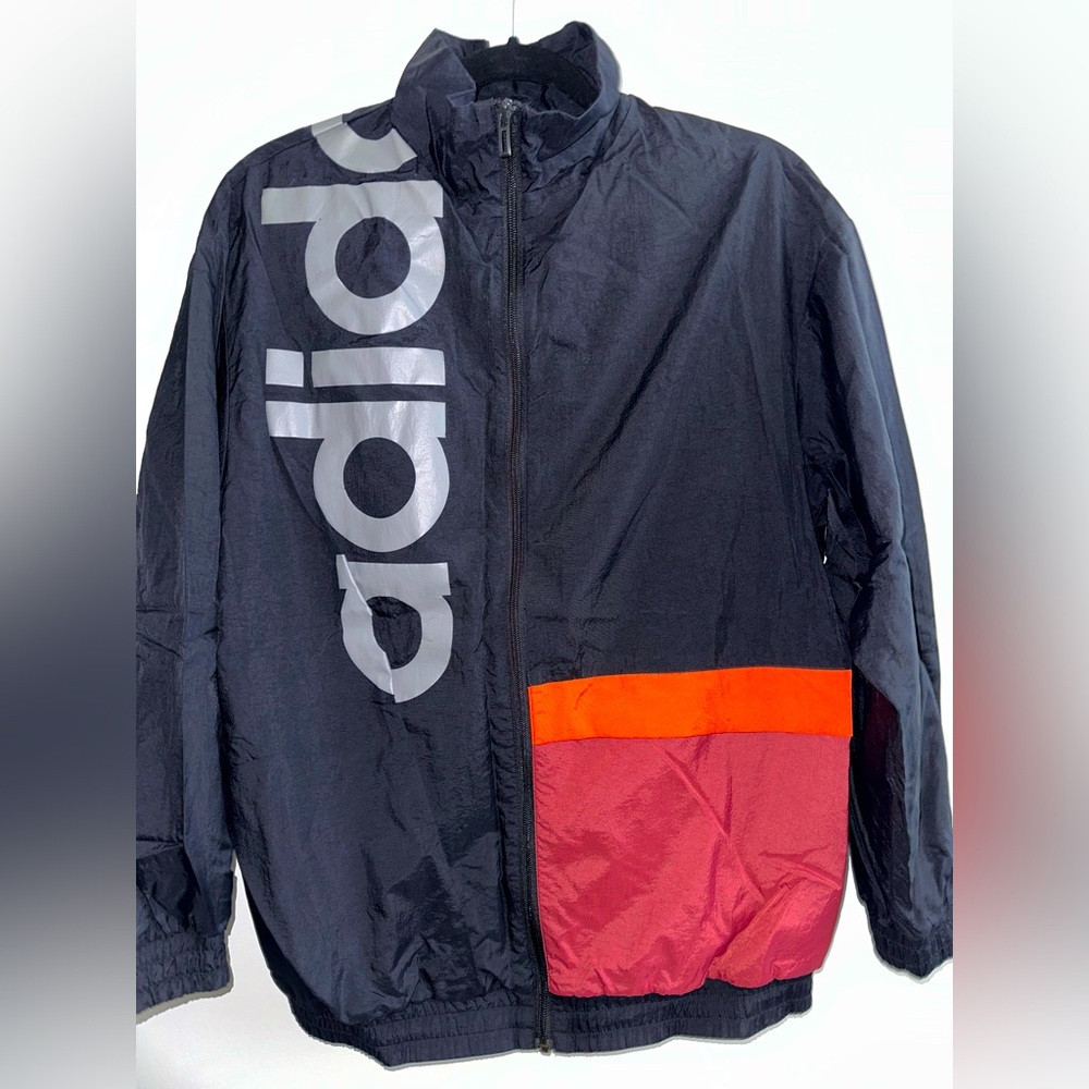 Addidas Women’s Essentials Track Color Block Wind Breaker Jacket in Black Size M